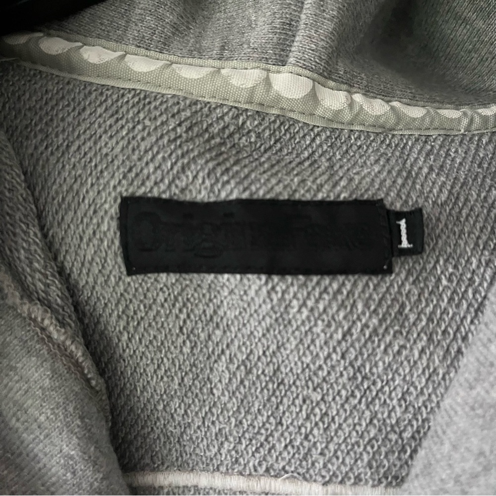 ORIGINAL FAKE sz 1 S Button Down Hoodie Chomper Gray KAWS Japan - Picture 4 of 12